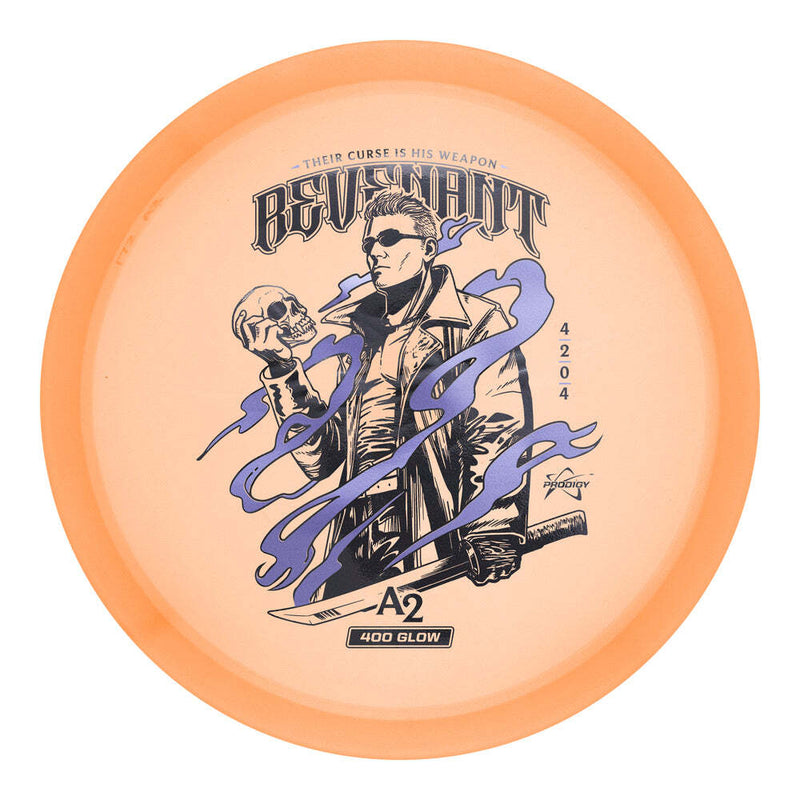 Prodigy 400 Glow A2 putt & approach disc, Revenant stamp, orange disc
