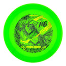 Prodigy 400 Glow H6 driver disc, Slasher stamp, lime green disc