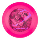 Prodigy 400 Glow H6 driver disc, Slasher stamp, pink disc