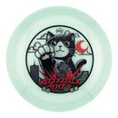 Prodigy 400 Glow H7 driver disc, Kittyzilla Returns stamp, turquoise disc