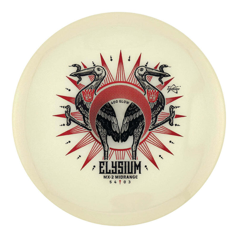 Prodigy 400 Glow MX-2 midrange disc, Elysium stamp, white disc