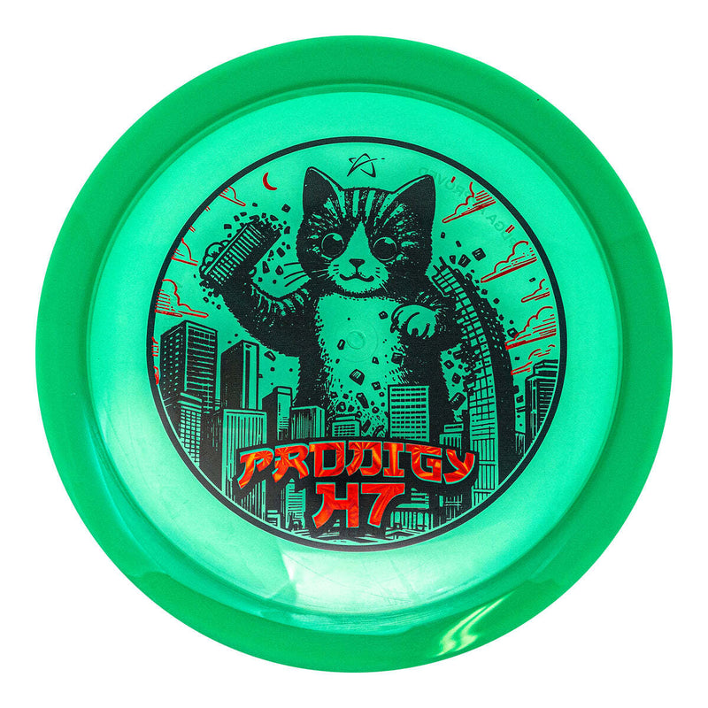 Prodigy 400 H7 driver disc, Kittyzilla stamp, green disc