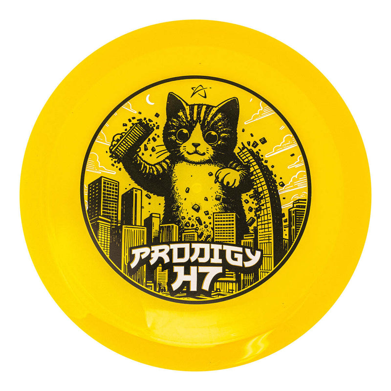 Prodigy 400 H7 driver disc, Kittyzilla stamp, yellow disc