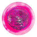 Prodigy 400 Spectrum Feedback driver disc, Brandon Brown 2025 Signature Series stamp, hot pink and light pink disc