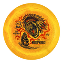 Prodigy 500 Spectrum D3 driver disc, Luke Humphries 2026 Signature Series stamp, dark yellow and orange disc
