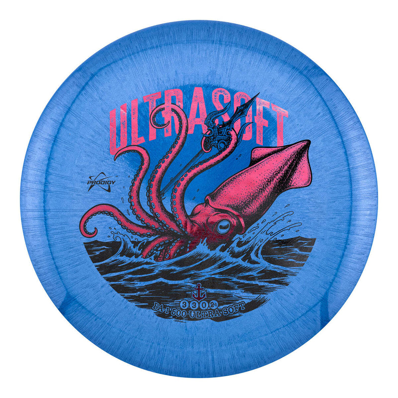 Prodigy 500 Ultra Soft PA-1 putt & approach disc, Tidal Tyrant stamp, blue disc