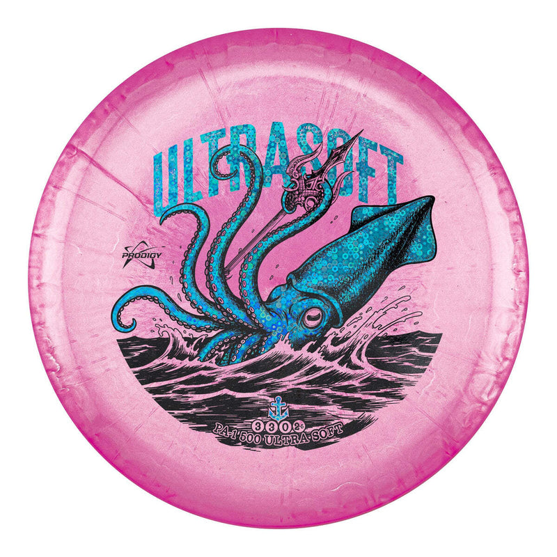 Prodigy 500 Ultra Soft PA-1 putt & approach disc, Tidal Tyrant stamp, pink disc