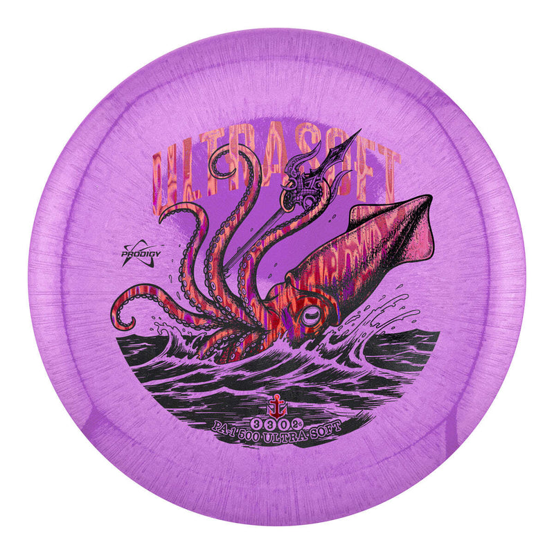 Prodigy 500 Ultra Soft PA-1 putt & approach disc, Tidal Tyrant stamp, purple disc