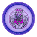 Prodigy 750 Glimmer FX-3 fairway driver disc, Bastet stamp, purple disc