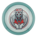 Prodigy 750 Glimmer FX-3 fairway driver disc, Bastet stamp, teal disc