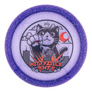 Prodigy 750 Glimmer H7 driver disc, Kittyzilla Returns stamp, purple disc