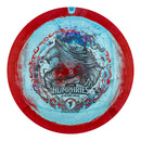 Prodigy 750 Spectrum D3 driver disc, Luke Humphries 2025 Signature Series stamp, light blue and red disc