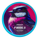 Prodigy ACE Line BaseGrip P Model S putt & approach disc, Retroflight Series stamp, blue disc