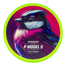 Prodigy ACE Line BaseGrip P Model S putt & approach disc, Retroflight Series stamp, green disc