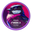Prodigy ACE Line BaseGrip P Model S putt & approach disc, Retroflight Series stamp, purple disc