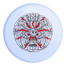 Prodigy ACE Line BaseGrip Pivot putt & approach disc, Seraphim stamp, light blue disc