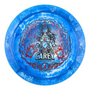 Prodigy AIR Spectrum D4 driver disc, Deann Carey 2025 Signature Series stamp, blue and white disc
