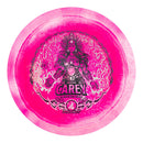 Prodigy AIR Spectrum D4 driver disc, Deann Carey 2025 Signature Series stamp, hot pink and light pink disc
