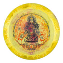 Prodigy AIR Spectrum D4 driver disc, Deann Carey 2025 Signature Series stamp, light yellow and yellow disc