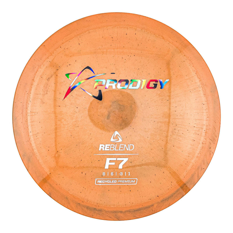 Prodigy ReBlend F7 fairway driver disc, orange disc