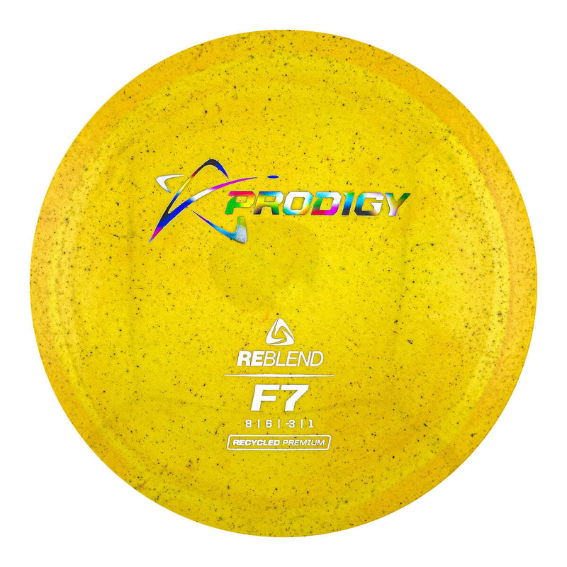 Prodigy ReBlend F7 fairway driver disc, yellow disc