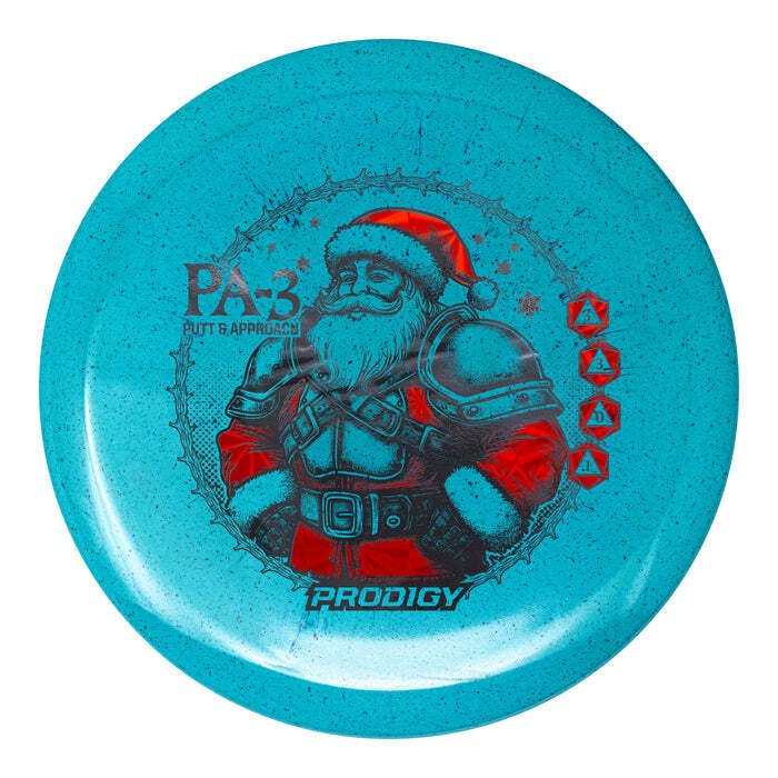 Prodigy ReBlend PA-3 putt & approach disc, Battle Santa stamp, blue disc