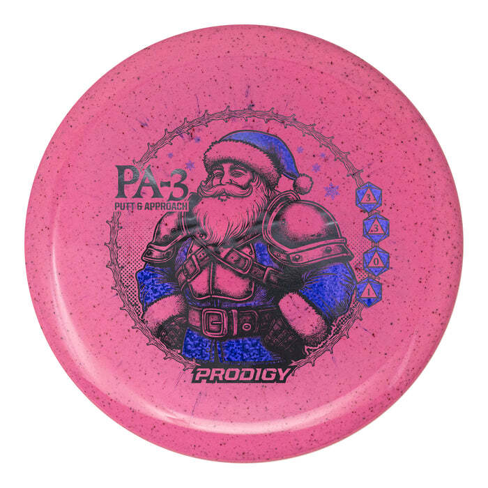 Prodigy ReBlend PA-3 putt & approach disc, Battle Santa stamp, pink disc