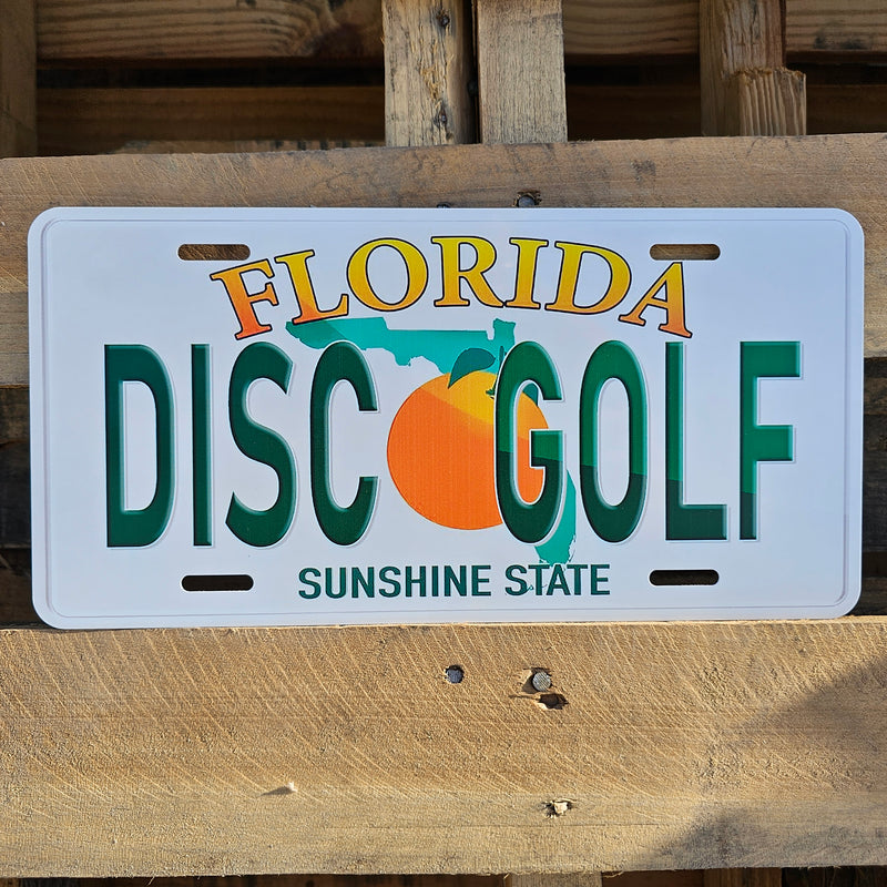 Florida Novelty Metal License Plate Tag "DISC GOLF"