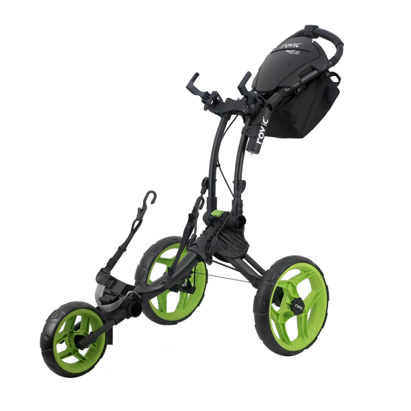 Rovic RV1D 2.0 Disc Golf Cart - Charcoal & Lime