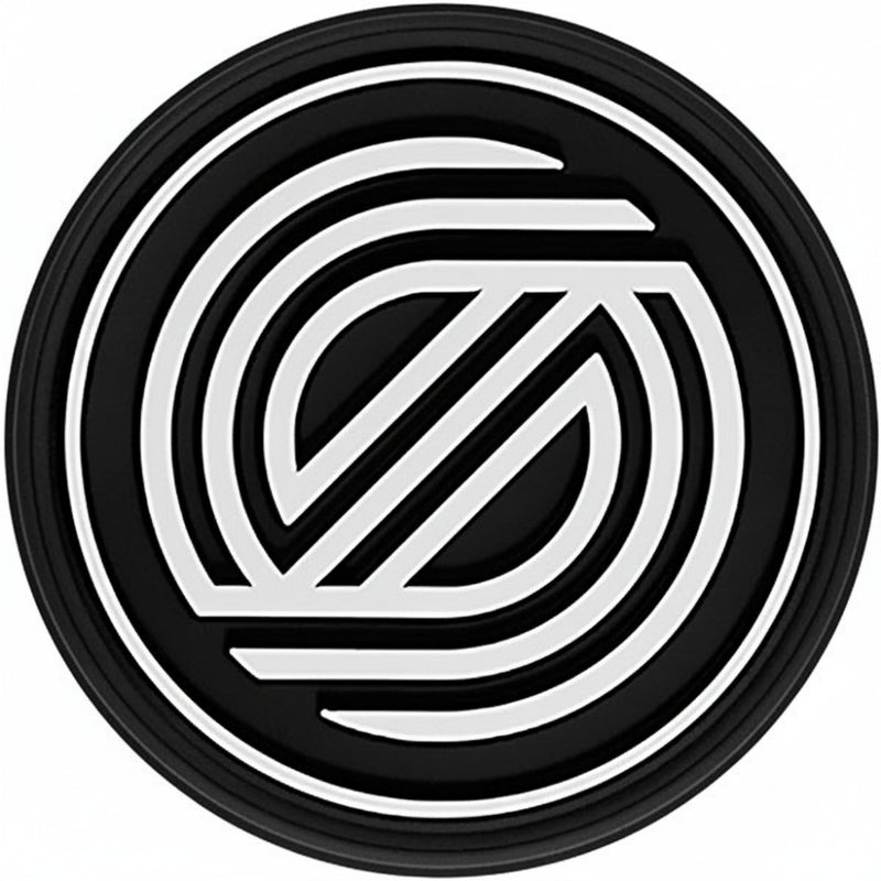 Simon Line Icon Logo Hook and Loop PVC Patch for disc golf bags, hats, and ZÜCA MOLLE panels – Black.
