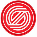 Simon Line Icon Logo Hook and Loop PVC Patch for disc golf bags, hats, and ZÜCA MOLLE panels – Red.

