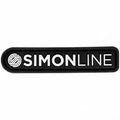 Simon Line Logo Hook and Loop PVC Patch for disc golf bags, hats, and ZÜCA MOLLE panels – Black