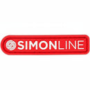 Simon Line Logo Hook and Loop PVC Patch for disc golf bags, hats, and ZÜCA MOLLE panels – Red