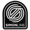 Simon Line Tag Logo Hook and Loop PVC Patch for disc golf bags, hats, and ZÜCA MOLLE panels – Black.
