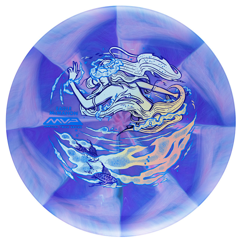 Streamline Cosmic Neutron Range putt & approach disc, Eagle McMahon 2025 Team Series "Elemental Water" stamp, light purple and purple disc