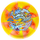Streamline Cosmic Neutron Range putt & approach disc, Eagle McMahon 2025 Team Series "Elemental Water" stamp, yellow and orange disc