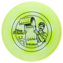 Streamline Neutron Echo midrange disc, Silas Schultz 2026 World Champion Toboggan Trophy stamp, yellow disc