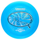 Streamline Neutron Turbulence fairway driver disc, Feel The Wind stamp, light blue disc