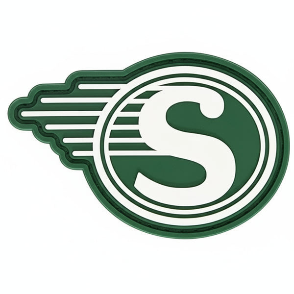 Streamline S Logo Hook and Loop PVC Patch for disc golf bags, hats, and ZÜCA MOLLE panels.
