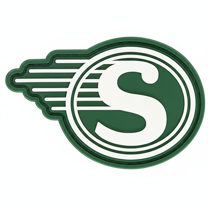 Streamline S Logo Hook and Loop PVC Patch for disc golf bags, hats, and ZÜCA MOLLE panels.
