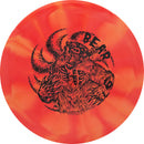 Westside Discs Revive Burst Bear fairway driver disc, Final Lunge stamp, red and yellow disc