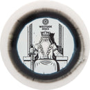 Westside Discs Tournament Ring King driver disc, white disc with black and white rim