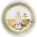 Westside Discs Tournament RIng Maiden putt & approach disc, white and gold disc with white rim