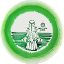 Westside Discs Tournament RIng Maiden putt & approach disc, white and green disc with white rim