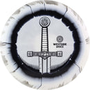 Westside Discs Tournament RIng Sword driver disc, white and black disc with white rim