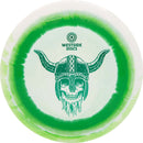 Westside Discs Tournament Ring Underworld driver disc, white disc with green and white rim