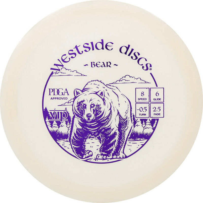 Westside Discs VIP Bear fairway driver disc, white disc