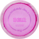Westside Discs VIP-Ice Orbit Bear fairway driver disc, purple disc with white rim