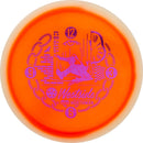 Westside Discs VIP Moonshine Orbit Northman driver disc, HSCo Time Stamp stamp, orange disc with glow rim