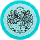 Westside Discs VIP Underworld driver disc, Underworld Logo Stamp stamp, turquoise disc